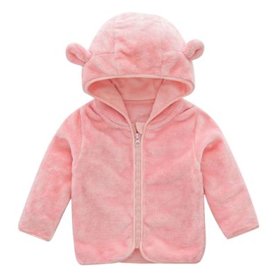 Toddler Baby Boys Winter Warm Jacket Outerwear Floral Hooded Zipper Padded Outwear for Kids Girls (Pink, 12-18 Months)