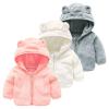 Toddler Baby Boys Winter Warm Jacket Outerwear Floral Hooded Zipper Padded Outwear for Kids Girls (Pink, 12-18 Months) view 3