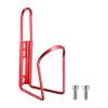 HARFINGTON Bicycle Water Bottle Cage 5.7" Lightweight Aluminum Basic Bike Universal Water Bottle Holder Mount with Screws for MTB Mountain Road Gravel, Red view 1