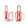 HARFINGTON Bicycle Water Bottle Cage 5.7" Lightweight Aluminum Basic Bike Universal Water Bottle Holder Mount with Screws for MTB Mountain Road Gravel, Red view 2