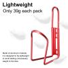 HARFINGTON Bicycle Water Bottle Cage 5.7" Lightweight Aluminum Basic Bike Universal Water Bottle Holder Mount with Screws for MTB Mountain Road Gravel, Red view 4