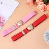 Molain 2 Pcs Girls Belt for Waist Size 15-30", PU Leather Waist Belt, Elastic Stretch Belts for Kids Dress Jeans (Red,Pink) view 4