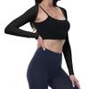 Cooling Shawl Arm Sleeves for Women, Sun UV Protection Long Sleeve Crop Top for Golf and Outdoor Sports view 1