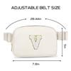 Gitus Birthday Gifts for 8 9 10 11 12 13 Year Old Girls Personalized Fanny Pack Crossbody Bags with Initial Letter Patch Belt Bag for Teen Girls Cute Trendy Stuff Travel Essentials (Ivory-V) view 3