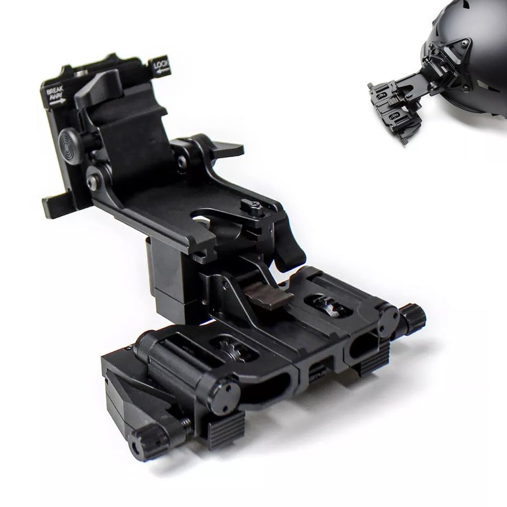 Night Vision Goggles Helmet Mount NVG Arm Mount+Dual Binocular Bridge Modular Night Vision Helmet Mount for PVS 14