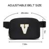 Gitus Birthday Gifts for 8 9 10 11 12 13 Year Old Girls Personalized Fanny Pack Crossbody Bags with Initial Letter Patch Belt Bag for Teen Girls Cute Trendy Stuff Travel Essentials (Black-V) view 3