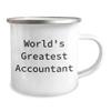 World's Greatest Accountant Christmas Camping Mug, Funny Quote, Gifts for Accountant, Enamel Finish, 12 oz Capacity, Gifts from Friends, Gifts for Men, Unique Christmas Unique Gifts view 2