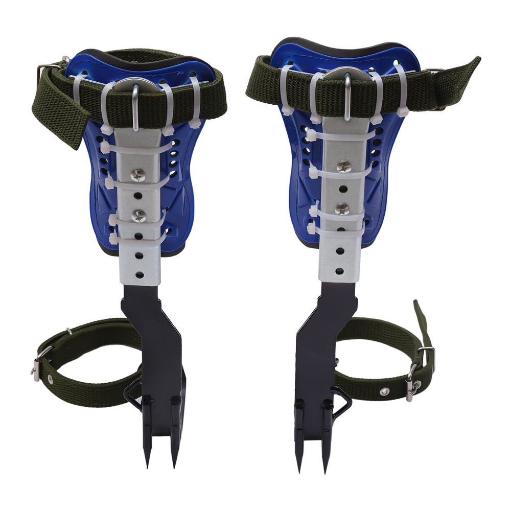 Tree Climbing Spikes, Tree Climbing Spike Set Adjustable Climbing Gears with Safety Belt & Straps, Adjustable Tree Climbing Gear with Extra Multi-Functional Straps for Picking Fruit, Outdoor Sport