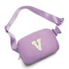 Gitus Birthday Gifts for 8 9 10 11 12 13 Year Old Girls Personalized Fanny Pack Crossbody Bags with Initial Letter Patch Belt Bag for Teen Girls Cute Trendy Stuff Travel Essentials (Lavender-V) view 1