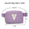 Gitus Birthday Gifts for 8 9 10 11 12 13 Year Old Girls Personalized Fanny Pack Crossbody Bags with Initial Letter Patch Belt Bag for Teen Girls Cute Trendy Stuff Travel Essentials (Lavender-V) view 3
