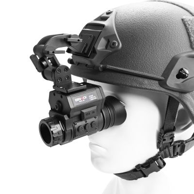 BINOCK NVG50 Helmet Night Vision Monoculars, 2K PVS 14Tactical Night Vision Goggles with 4 Color Modes 1-4X Magnification, 940 nm IR Military Night Vision Scope for Camping Outdoor Observation
