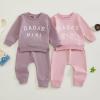 Toddler Baby Girl Fall Clothes Funny Letter Sweatshirt Pants Set 6M-3T view 2