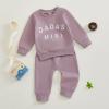 Toddler Baby Girl Fall Clothes Funny Letter Sweatshirt Pants Set 6M-3T view 3