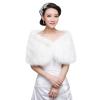 XGOPTS Womens Wedding Faux Fur Wraps and Shawls for Wedding Dress Bride Bridesmaid Evening Dress Shawl Stole Shrug Cover Up view 1