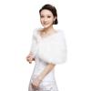 XGOPTS Womens Wedding Faux Fur Wraps and Shawls for Wedding Dress Bride Bridesmaid Evening Dress Shawl Stole Shrug Cover Up view 3