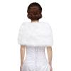 XGOPTS Womens Wedding Faux Fur Wraps and Shawls for Wedding Dress Bride Bridesmaid Evening Dress Shawl Stole Shrug Cover Up view 4