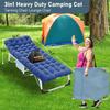 ABORON Patio Lounge Chair, Folding Guest Bed Cot for Adults, 500LB Heavy-Duty Capacity, Portable Extra Bed with Comfort Mat, Quick Fold Design for Indoor Guest Stays & Temporary Use view 4