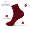 SERISIMPLE Viscose Bamboo Men sock Breathable Sock Quarter Thin Ankle High Sock Comfort Cool soft Sock 5 Pairs (US, Alpha, Large, Regular, Regular, Red) view 4