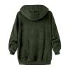 Muscularfit Mens Fuzzy Sherpa Jacket Fleece Long Sleeve Full-Zip Hooded Shirt Casual Warm Winter Jacket Coats Outdoor Fashion Cyber of Monday Deals 2024 Men Men Sweatshirts Army Green M view 4