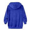 Muscularfit Mens Fuzzy Sherpa Jacket Fleece Long Sleeve Full-Zip Hooded Shirt Casual Warm Winter Jacket Coats Outdoor Fashion Cyber of Monday Deals 2024 Men Sweatshirts for Men Graphic Design Blue L view 4