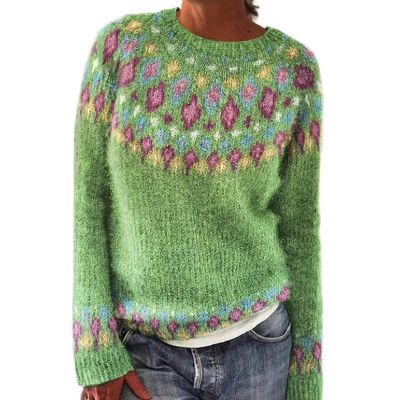 Fair Isle Sweater Deals Womens Clothes Pull Over Sweaters Womens Navy Blue Sweater Sequin Christmas Sweater Thermal Sweater of Today Prime Lighting Deals 2Green 4X-Large