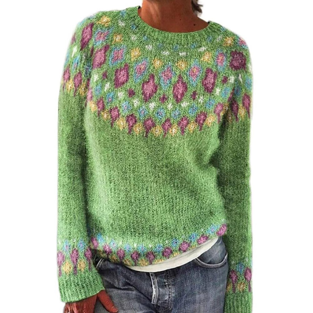 Fair Isle Sweater Deals Womens Clothes Pull Over Sweaters Womens Navy Blue Sweater Sequin Christmas Sweater Thermal Sweater of Today Prime Lighting Deals 2Green 4X-Large