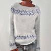 Amaon Fair Isle Oversized Turtleneck Cardigan Sweater Women's Snowman & Rainbow Chunky Sweater 2023 Large view 2