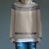 Amaon Fair Isle Oversized Turtleneck Cardigan Sweater Women's Snowman & Rainbow Chunky Sweater 2023 Large view 3
