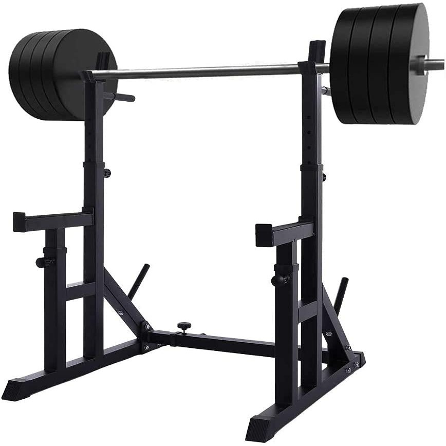 Dumbbell Bench Fitness Equipment Adjustable Height Squat Rack Barbell Free Bench Press Portable Rack, for Standard and [Just a Barbell Rack], Made of Heavy-Duty Steel Tube Frame Maximum