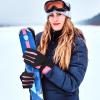 Tarpop 3 Pairs Mens Ski Gloves Winter Warm Women Gloves Adjustable Non Slip Snowboard Snow Waterproof Warm(M,Black,Purple,Pink) view 2
