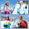 Tarpop 3 Pairs Mens Ski Gloves Winter Warm Women Gloves Adjustable Non Slip Snowboard Snow Waterproof Warm(M,Black,Purple,Pink) view 3