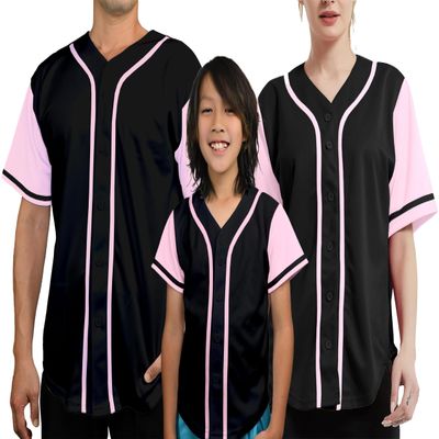DIGITMON Family Matching Jerseys Baseball Outfits Sports Matching Sets Made in USA, Women, Blackpink, Large