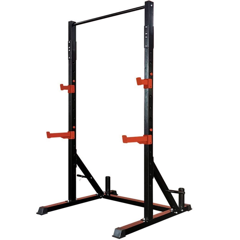 Barbell Rack, Adjustable Squat Rack Strength Training Fitness Barbell, Squat Stands Rack Barbell Free Press Bench Home Gym Strength Training Stand Fitness