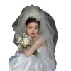 Bride White Tulle With Beadwork Flower Graceful Bride Banquet Party Long Veil For Taking Photo Supplies