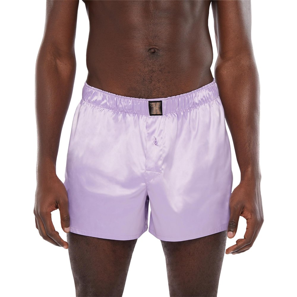 Savage X Satin Boxers for Men, Men's Underwear Purple Lavender