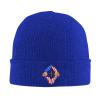 Hand Tear Flag of Indiana Beanie for Men Women Knit Cuffed Beanies Warm Winter Hat Skull Cap Blue view 1