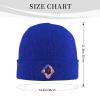 Hand Tear Flag of Indiana Beanie for Men Women Knit Cuffed Beanies Warm Winter Hat Skull Cap Blue view 2