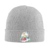 Cute Animal Racing Cars Beanie for Men Women Knit Cuffed Beanies Warm Winter Hat Skull Cap Gray view 1