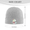 Cute Animal Racing Cars Beanie for Men Women Knit Cuffed Beanies Warm Winter Hat Skull Cap Gray view 2