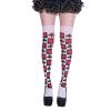 Zksbdxz Sock,Halloween Women Thigh High Stockings Funny Card Suit Flower Heart Print Over Knee Long Socks Cosplay Costume view 1