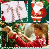 Christmas Clip on Earrings for Women Non Pierced Glitter Cute Colorful Tree Bulb Bow Candy Cane Dangle Xmas Festive Holiday Party Accessory Jewelry view 3