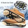 1 Pair Ice Cleats Snow Traction Cleats Crampons for Shoe and Boots, 6 Studs Non Slip Ice Grippers Traction Cleats Snow Shoe Spikes Grips, Walking on Snow and Ice view 3
