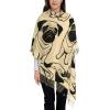 YaWea Cute Pug Dog print Scarf for Women Winter Pashmina-Shawl Wraps Winter Scarf for Women Wedding Scarf view 1