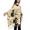 YaWea Cute Pug Dog print Scarf for Women Winter Pashmina-Shawl Wraps Winter Scarf for Women Wedding Scarf view 3