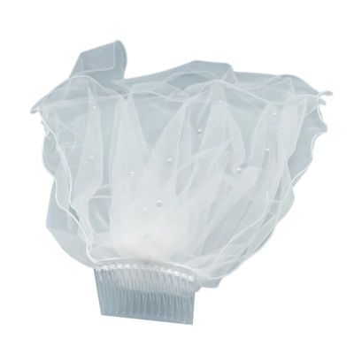 MODODO Luxurious Layered Tulle Bride Veil with Crown&Pearl Veil for Woman Marriage