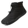 GTGVOEQV Winter Snow Boots Running Sneakers Non Slip Casual Barefoot Shoes Waterproof High Top for Travel Climbing Hiking (D528 black, Adult, Women's, 13.5, Digital, US Shoe System, Wide Leg Pants) view 1