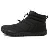 GTGVOEQV Winter Snow Boots Running Sneakers Non Slip Casual Barefoot Shoes Waterproof High Top for Travel Climbing Hiking (D528 black, Adult, Women's, 13.5, Digital, US Shoe System, Wide Leg Pants) view 4