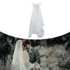 MODODO Wedding Layered Veil Bridal Tulles with Pearl&Bowknot Celebration Party Decor view 2