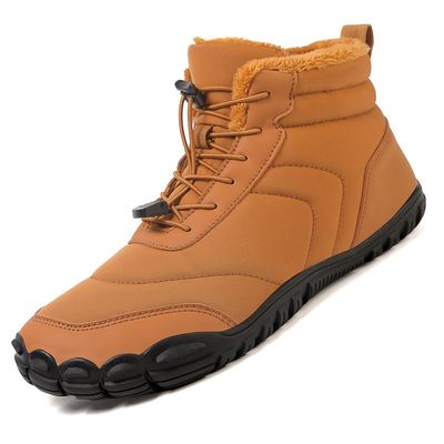 GTGVOEQV Winter Snow Boots Running Sneakers Non Slip Casual Barefoot Shoes Waterproof High Top for Travel Climbing Hiking (D528 brown, Adult, Women's, 7.5, Digital, US Shoe System, Wide Leg Pants)
