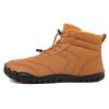 GTGVOEQV Winter Snow Boots Running Sneakers Non Slip Casual Barefoot Shoes Waterproof High Top for Travel Climbing Hiking (D528 brown, Adult, Women's, 7.5, Digital, US Shoe System, Wide Leg Pants) view 2